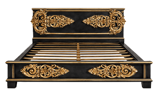Cristallo™ Antique Hand - Carved Solid Wood Platform Bed & Bed Collection – handcrafted solid wood furniture