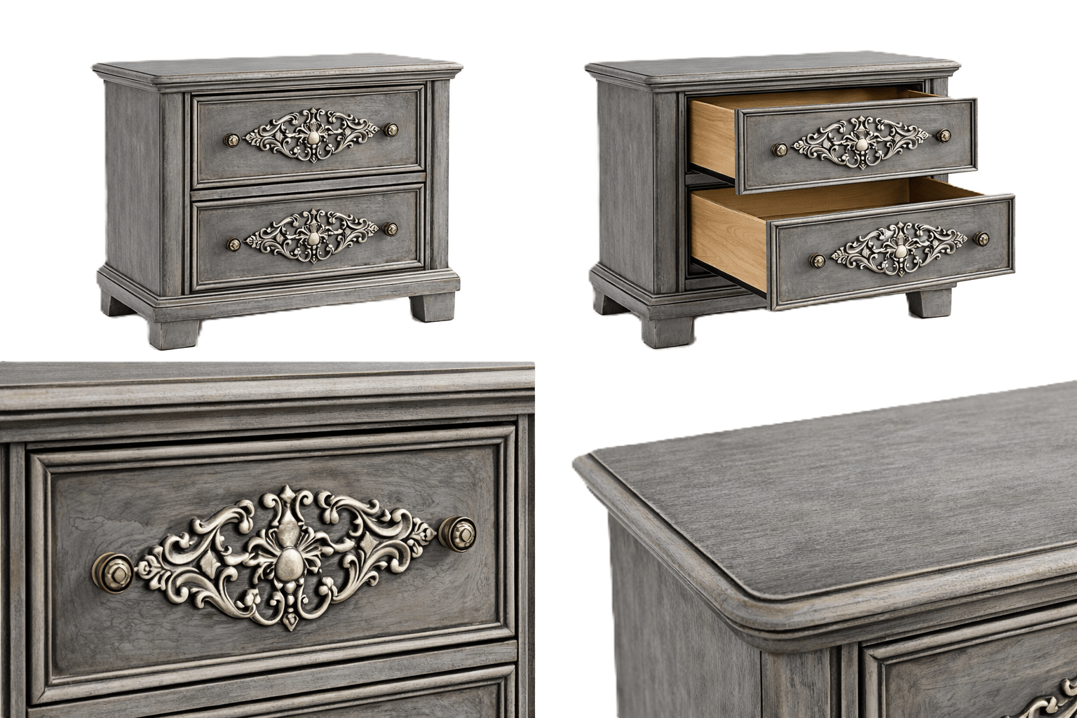 Cristallo™ Antique Hand - Carved Solid Wood Platform Bed & Bed Collection – handcrafted solid wood furniture