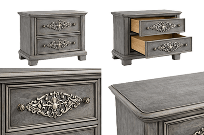 Cristallo™ Antique Hand - Carved Solid Wood Platform Bed & Bed Collection – handcrafted solid wood furniture