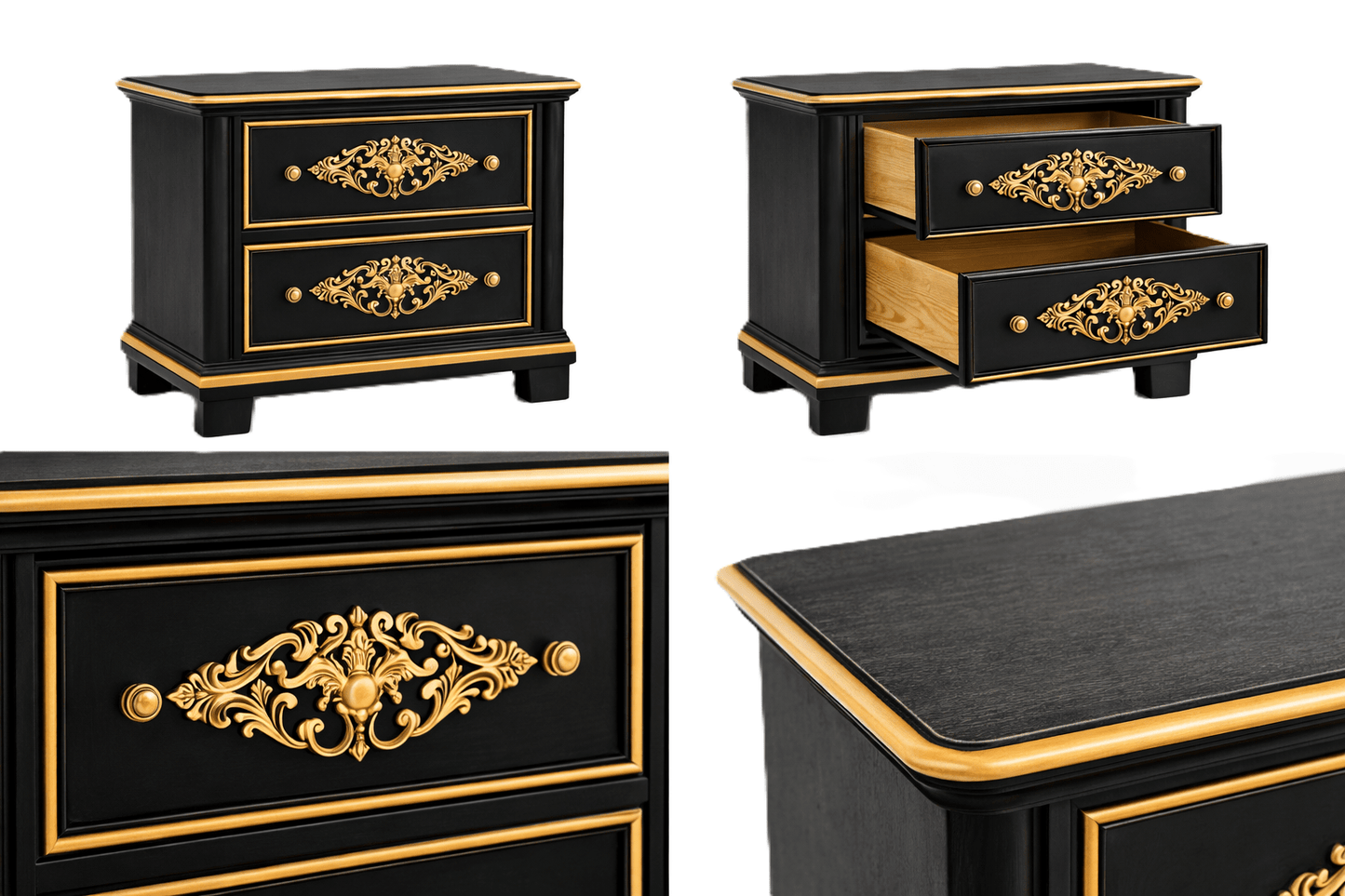 Cristallo™ Antique Hand - Carved Solid Wood Platform Bed & Bed Collection – handcrafted solid wood furniture