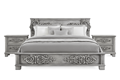 Cristallo™ Antique Hand - Carved Solid Wood Platform Bed & Bed Collection – handcrafted solid wood furniture