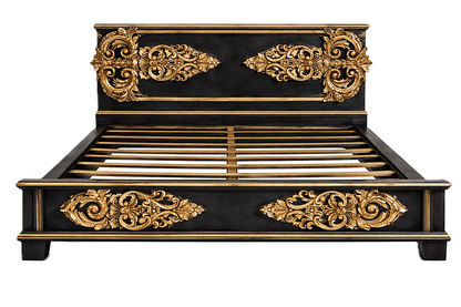 Cristallo™ Antique Hand - Carved Solid Wood Platform Bed & Bed Collection – handcrafted solid wood furniture