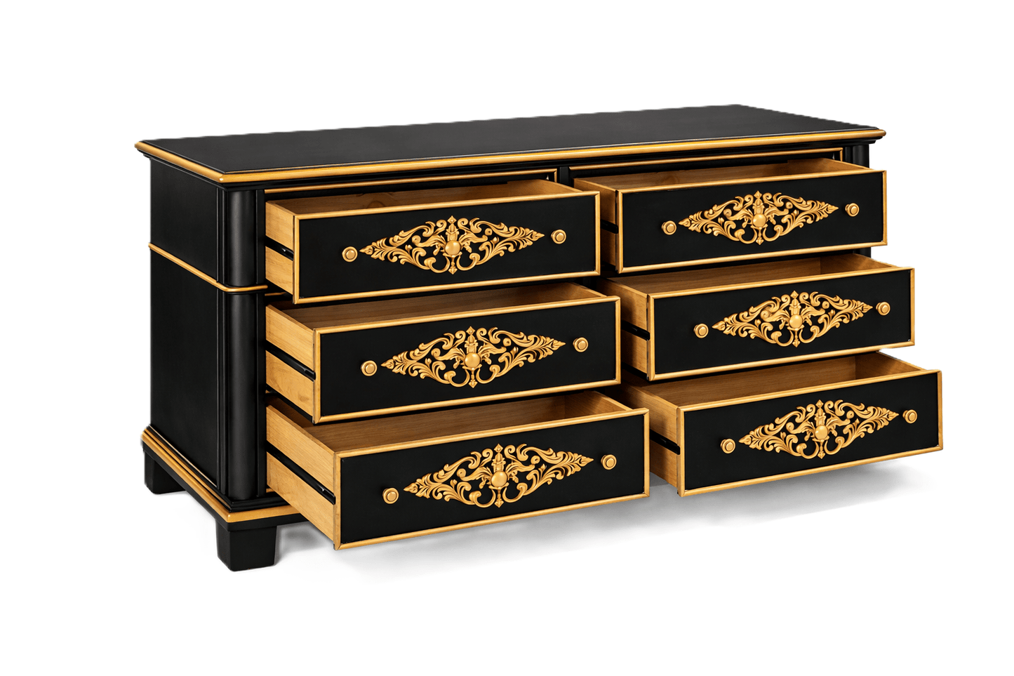 Cristallo™ Hand - Carved Solid Wood Dresser – handcrafted solid wood furniture