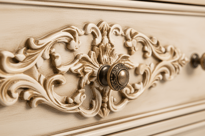 Cristallo™ Hand - Carved Solid Wood Dresser – handcrafted solid wood furniture