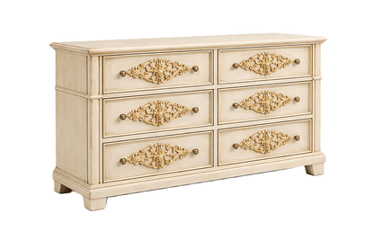 Cristallo™ Hand - Carved Solid Wood Dresser – handcrafted solid wood furniture