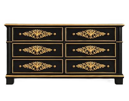 Cristallo™ Hand - Carved Solid Wood Dresser – handcrafted solid wood furniture
