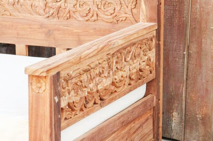 Dalia Hand Carved Indian Solid Wooden Daybed – handcrafted solid wood furniture