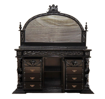 Daze Hand Carved Gothic Dresser – handcrafted solid wood furniture