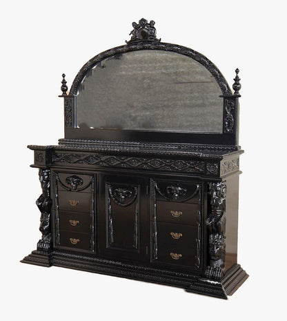 Daze Hand Carved Gothic Dresser – handcrafted solid wood furniture
