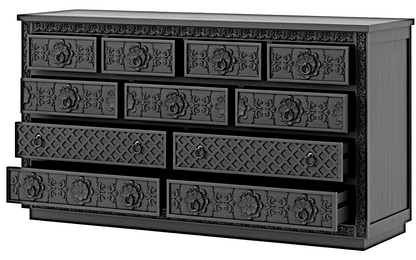 Juffair Hand Carved Solid Wood Bed
