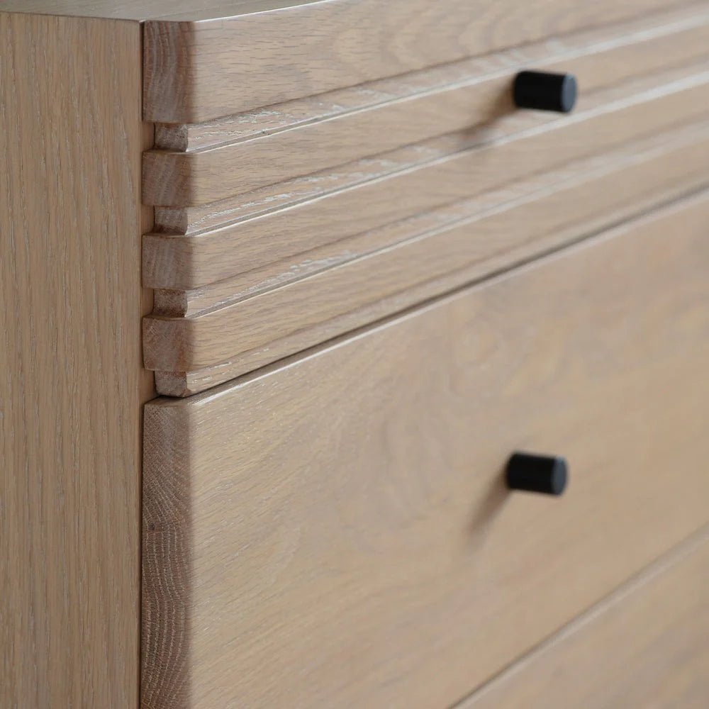 Dura Solid Wood Natural 6 Drawer Chest – handcrafted solid wood furniture