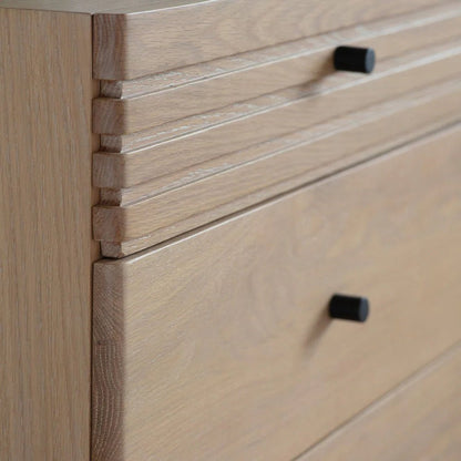 Dura Solid Wood Natural 6 Drawer Chest – handcrafted solid wood furniture