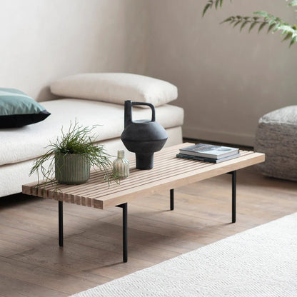 Dura Solid Wood Natural Coffee Table – handcrafted solid wood furniture