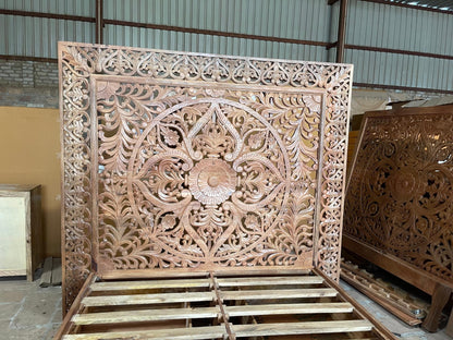 Dynasty Hand Carved Wooden Jody Bed Frame With Storage Drawers - HF Commercial Furniture