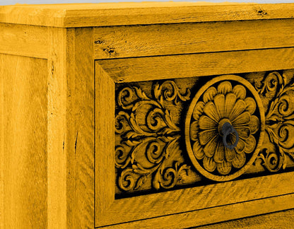 Dynasty Mughal Hand Carved Solid Wooden 4 - Piece Bedroom Set – handcrafted solid wood furniture