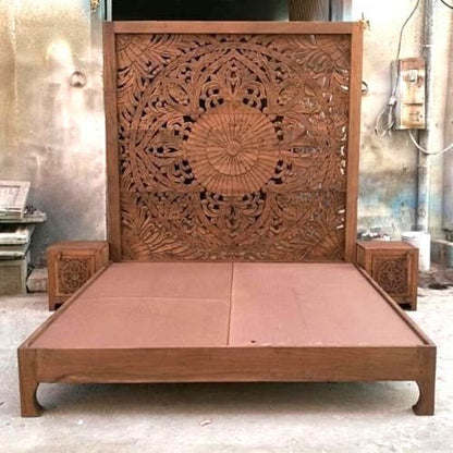 Dynasty Solid Wood Open - Frame Bed – handcrafted solid wood furniture