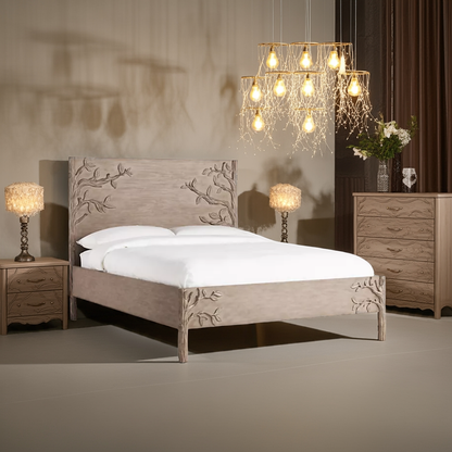 Hand Carved Ornithology Bed