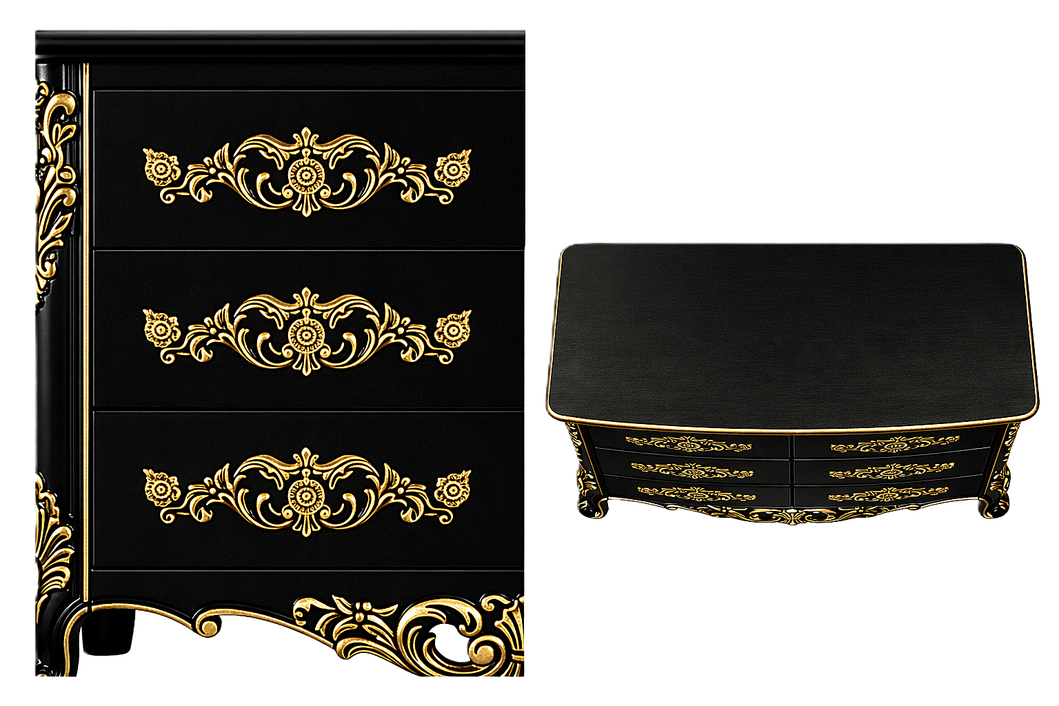 Eldoria Palace™ Hand - Carved Solid Teak Wood Dresser With Mirror Frame – handcrafted solid wood furniture