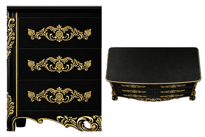 Eldoria Palace™ Hand - Carved Solid Teak Wood Dresser With Mirror Frame – handcrafted solid wood furniture