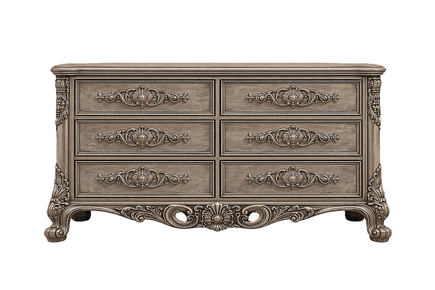 Eldoria Palace™ Hand - Carved Solid Teak Wood Dresser With Mirror Frame – handcrafted solid wood furniture