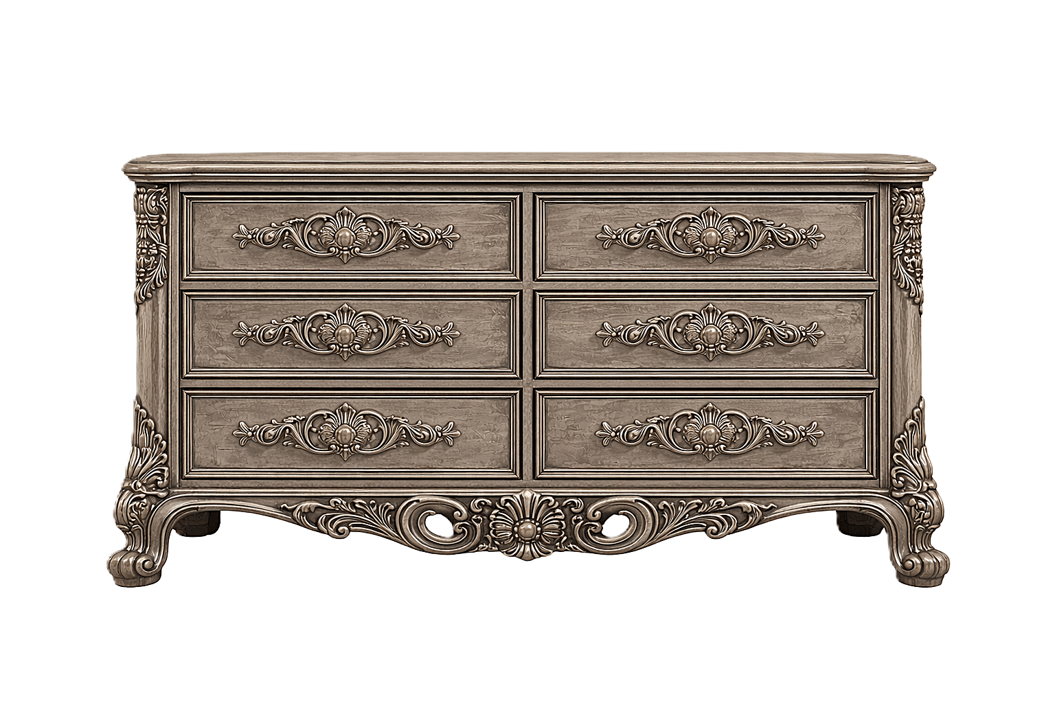 Eldoria Palace™ Hand - Carved Solid Teak Wood Dresser With Mirror Frame – handcrafted solid wood furniture