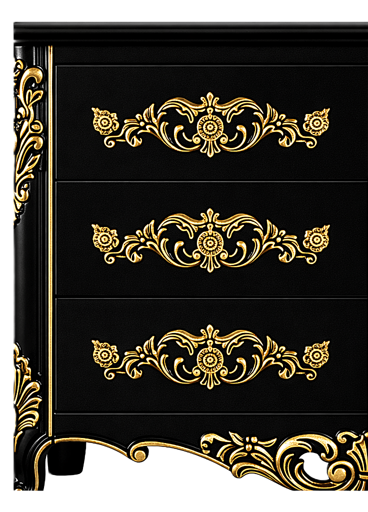 Eldoria Palace™ Hand - Carved Solid Teak Wood Dresser With Mirror Frame – handcrafted solid wood furniture