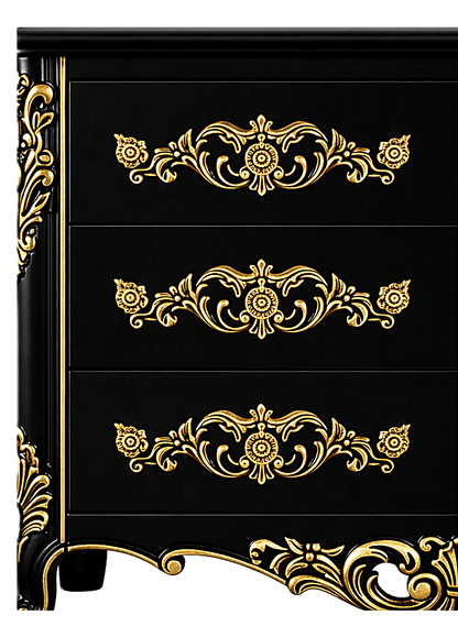 Eldoria Palace™ Hand - Carved Solid Teak Wood Dresser With Mirror Frame – handcrafted solid wood furniture