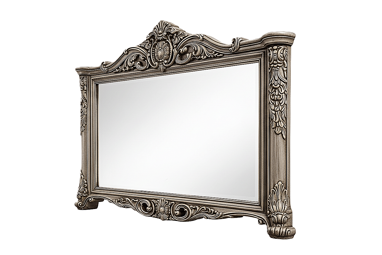 Eldoria Palace™ Hand - Carved Solid Teak Wood Dresser With Mirror Frame – handcrafted solid wood furniture