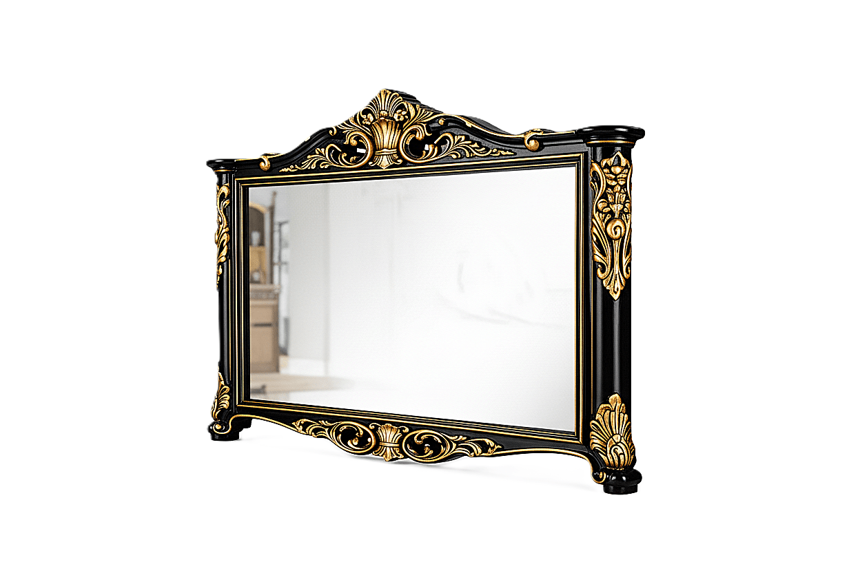 Eldoria Palace™ Hand - Carved Solid Teak Wood Dresser With Mirror Frame – handcrafted solid wood furniture