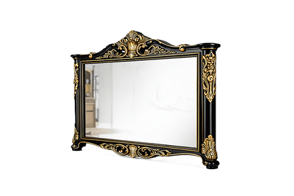 Eldoria Palace™ Hand - Carved Solid Teak Wood Dresser With Mirror Frame – handcrafted solid wood furniture