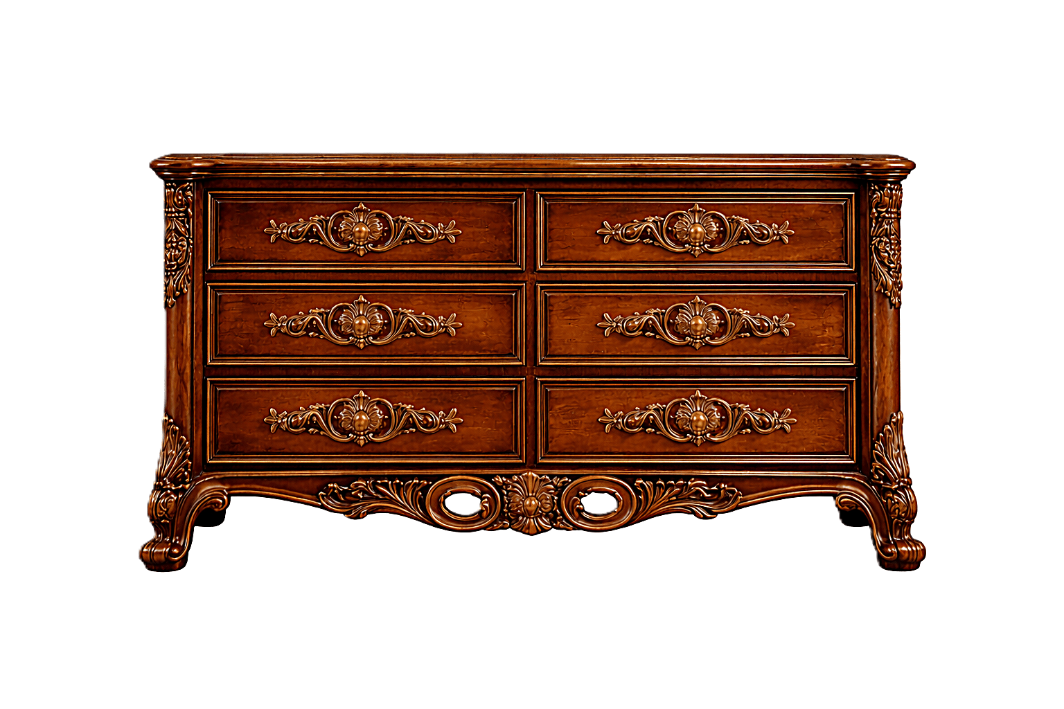 Eldoria Palace™ Hand - Carved Solid Teak Wood Dresser With Mirror Frame – handcrafted solid wood furniture