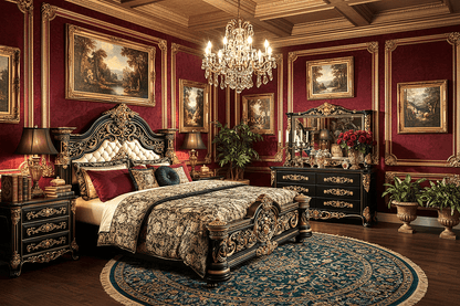 Eldoria Palace™ Hand - Carved Solid Teak Wood Dresser With Mirror Frame – handcrafted solid wood furniture