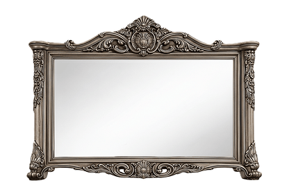 Eldoria Palace™ Hand - Carved Solid Teak Wood Dresser With Mirror Frame – handcrafted solid wood furniture