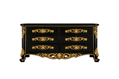 Eldoria Palace™ Hand - Carved Solid Teak Wood Dresser With Mirror Frame – handcrafted solid wood furniture