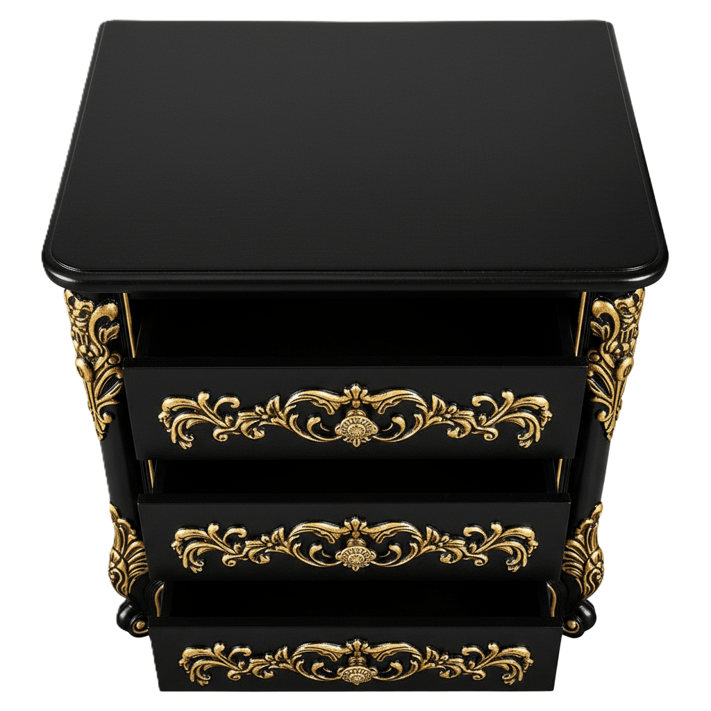 Eldoria Palace™ Hand - Carved Solid Teak Wood Nightstand – handcrafted solid wood furniture