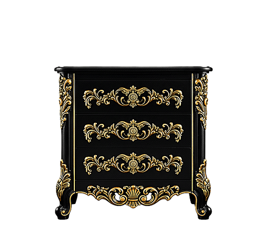 Eldoria Palace™ Hand - Carved Solid Teak Wood Nightstand – handcrafted solid wood furniture