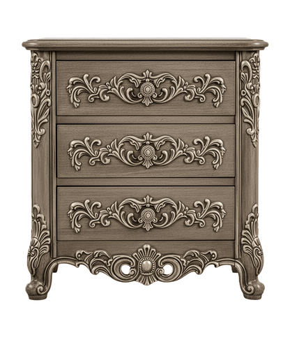 Eldoria Palace™ Hand - Carved Solid Teak Wood Nightstand – handcrafted solid wood furniture
