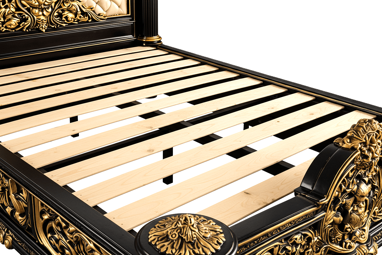 Eldoria Palace™ Hand - Carved Solid Teak Wood Platform Bed & Bedroom Collection – handcrafted solid wood furniture