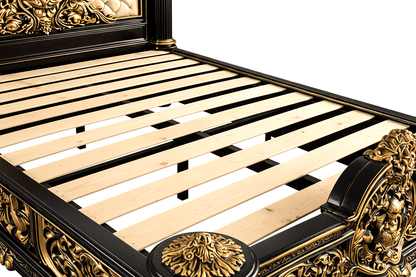 Eldoria Palace™ Hand - Carved Solid Teak Wood Platform Bed & Bedroom Collection – handcrafted solid wood furniture