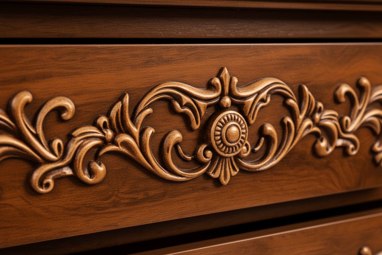 Eldoria Palace™ Hand - Carved Solid Teak Wood Platform Bed & Bedroom Collection – handcrafted solid wood furniture