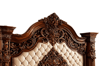 Eldoria Palace™ Hand - Carved Solid Teak Wood Platform Bed & Bedroom Collection – handcrafted solid wood furniture