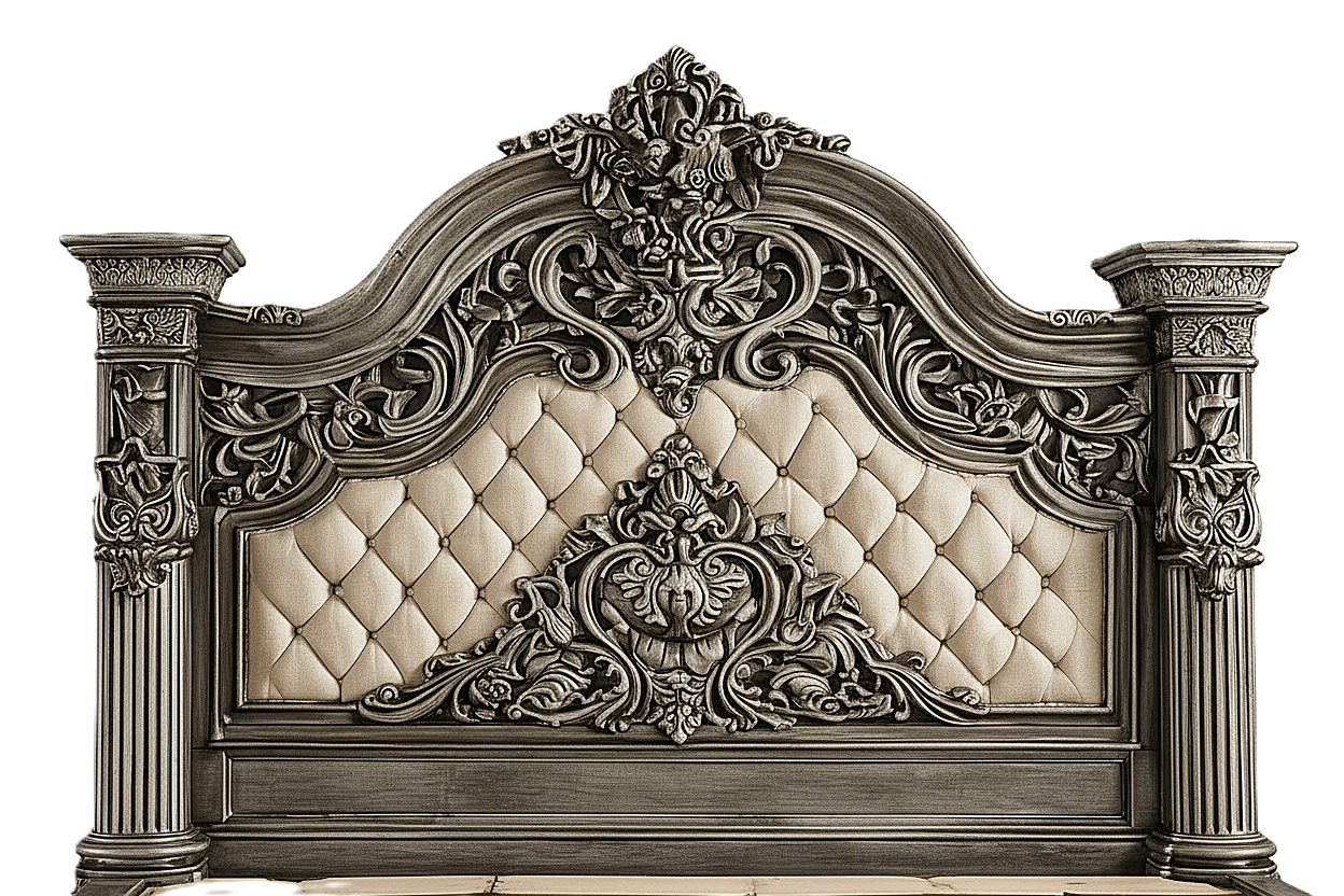 Eldoria Palace™ Hand - Carved Solid Teak Wood Platform Bed & Bedroom Collection – handcrafted solid wood furniture