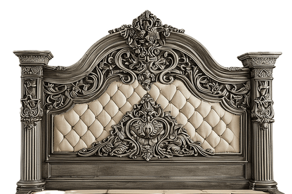 Eldoria Palace™ Hand - Carved Solid Teak Wood Platform Bed & Bedroom Collection – handcrafted solid wood furniture