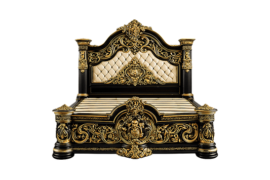 Eldoria Palace™ Hand - Carved Solid Teak Wood Platform Bed & Bedroom Collection – handcrafted solid wood furniture