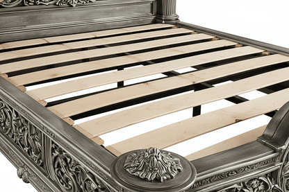 Eldoria Palace™ Hand - Carved Solid Teak Wood Platform Bed & Bedroom Collection – handcrafted solid wood furniture