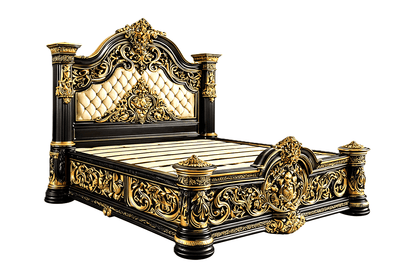 Eldoria Palace™ Hand - Carved Solid Teak Wood Platform Bed & Bedroom Collection – handcrafted solid wood furniture