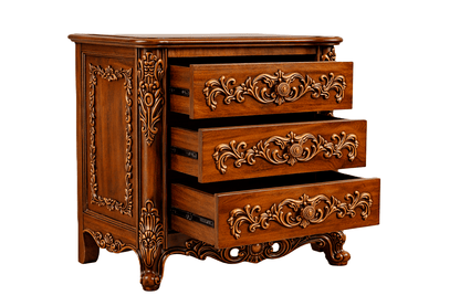 Eldoria Palace™ Hand - Carved Solid Teak Wood Platform Bed & Bedroom Collection – handcrafted solid wood furniture