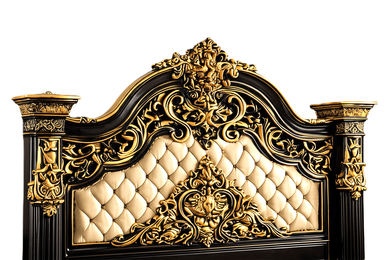 Eldoria Palace™ Hand - Carved Solid Teak Wood Platform Bed & Bedroom Collection – handcrafted solid wood furniture