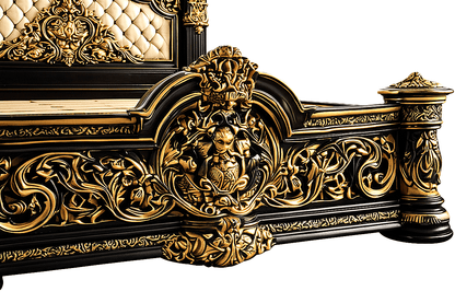 Eldoria Palace™ Hand - Carved Solid Teak Wood Platform Bed & Bedroom Collection – handcrafted solid wood furniture