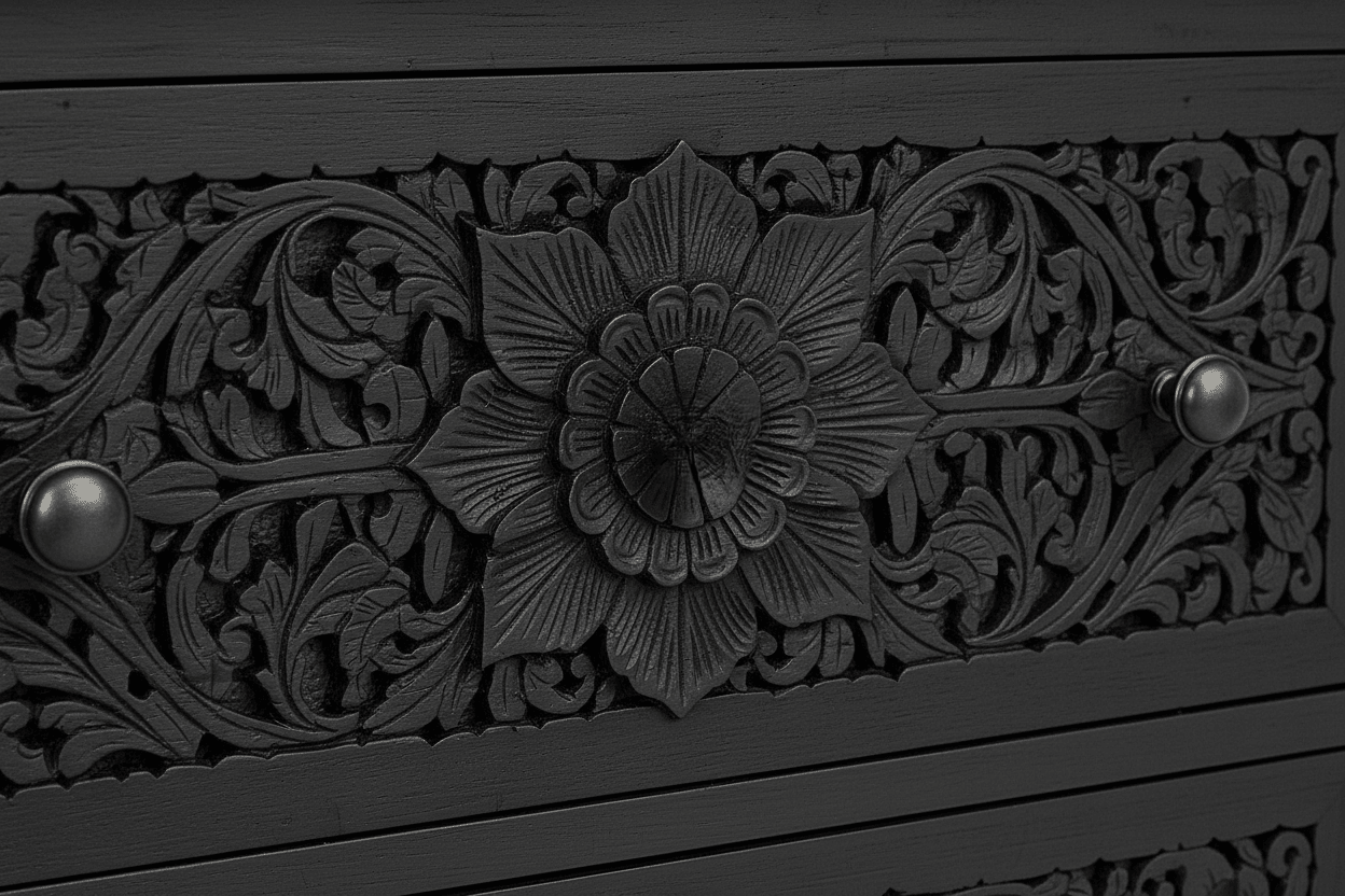 Florentia Crest™ Hand - Carved Solid Wood Dresser – handcrafted solid wood furniture